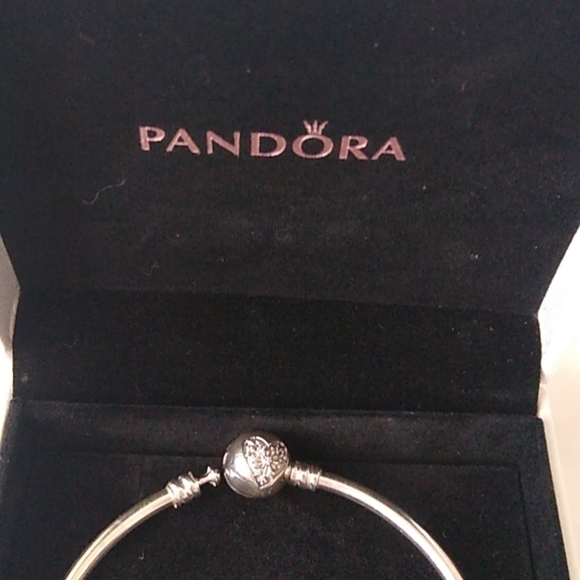Pandora Ltd Edition Heart of Winter "You Melt my Heart" Bangle Bracelet, MEDIUM - Picture 4 of 9